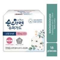 Soonsohanmyeon Băng Vệ Sinh Soonsoohanmyeon Mặt Bông Hằng Ngày 23cm 18 Miếng