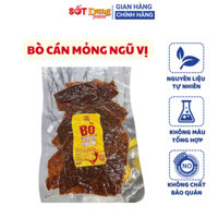 Sốt Bò cán mỏng Dung Mama chuẩn thịt thăn bò ngon đậm vị đóng túi chân không để ăn vặt, uống bia