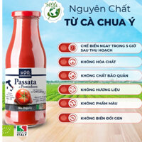 Sốt cà chua Passata hữu cơ Ý - Sottolestelle 690g