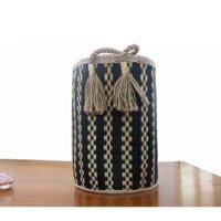 Sọt chiếu cói tròn đựng đồ handmade
