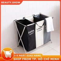 Sọt đựng quần áo, Túi đựng đồ - Giỏ để đồ bẩn có chia ngăn tháo rời