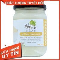 Sốt Mayonnaise Hữu Cơ Không Chứa Trứng Global Organics - ORGANIC Mayonnaise Egg Free - Hủ 240g eatclean ăn kiêng ăn chay