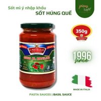 Sốt mì ý cà chua húng quế | Basil Sauce Castello 350g - Sốt pasta Nguyên liệu nấu ăn nhập khẩu Ý thơm ngon