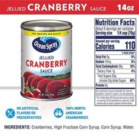 Sốt Nam Việt Quất Dạng Thạch Ocean Spray Jellied Cranberry Sauce, Hộp 397g (14 Oz.)