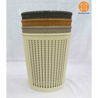 Sọt Nhựa Đan Mây Đựng Đồ Đa Năng Việt Nhật MSP-5155, Thùng Rác Văn Phòng Kiểu Dáng Hiện Đại, Màu Sắc Nhã Nhặn - Size to29.5x26x20cm