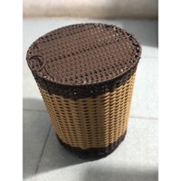 Sọt nhựa giả mây dạng tròn KT: phi 30x33(cm)