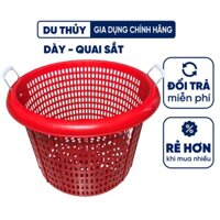 Sọt nhựa tròn, cần xé nhựa loại dày có quai sắt thích hợp đựng trái cây, đựng tôm cá, đựng quần áo của Du Thủy