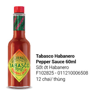 Sốt ớt Tabasco vị Habanero 60ml