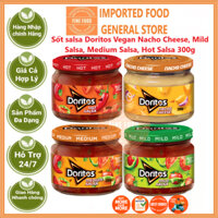 Sốt salsa Doritos Vegan Nacho Cheese, Mild Salsa, Medium Salsa, Hot Salsa chấm bánh snack, salad tortilla 300g