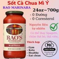 SỐT SPAGHETTI ĂN LIỀN RAO'S MARINARA cho người eat clean, gym, diet, keto, ăn kiêng, tiểu đường