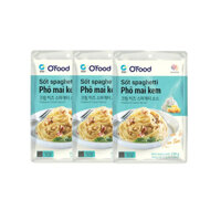 Sốt spaghetti phô mai kem O'food, lốc 3 gói, 120g