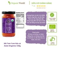 Sốt Tom Yum hữu cơ - Organic Tom Yum Paste Asian Organics (120g)
