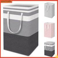 [soulmate] Giỏ đựng đồ giặt 75000ml có tay cầm đôi in sọc có thể thu gọn quần áo bẩn hamper tiện ích phòng tắm để sử dụng hàng ngày