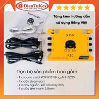 Sound card K10 tiếng Anh 2020 (XOX K10 10th Jubilee) Sound Card thu âm✔️Phiên Bản Mới