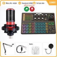 Sound Card K300 Mic Takstar PC K320 .Chuyên Dùng Livestream , Thu Âm , Giả Giọng , Kèm Autotune , Dễ Dàng Sử Dụng