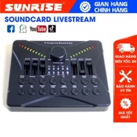 Sound card mixer thu âm UC02 có hỗ trợ Bluetooth dùng livestream, hát karaoke, thu âm cực chuẩn