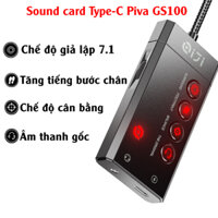 Sound card Piva GS100 Card âm thanh TypeC Piva GS 100 có mic chuyên game xem phim nghe nhạc dành cho điện thoại, máy tính bảng và PC