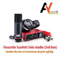 Sound card thu âm livetream chuyên nghiệp  Focusrite Scarlett Combo Solo Studio (3rd Gen)