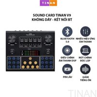 Sound Card TINAN V9 Không Dây, Kết Nối Bluetoorh, Điều Chỉnh Âm Thanh