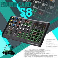 Soundcard S8 K20 - Soundcard thu âm, livestream, karaoke online cực hay - Có bluetooth,auto tune