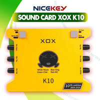 Soundcard Thu Âm Cao Cấp XOX K10 , karaoke , livestream kết nối với mic hát chuyên nghiệp, bản kỉ niệm 10 năm