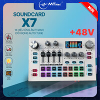 Soundcard X7 Mới Nhất 2024 - Hỗ Trợ Micro 48V, Tích Hợp Hiệu Ứng Auto Tune, Điều Chỉnh Giọng Hát Nhiều Hiệu Ứng Âm Thanh