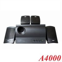 SoundMax 18283 A4000 Loa vi tính 4.1 gồm 4 loa vệ tinh và 1 loa siêu trầm với tổng công suất hoạt động lên đến 60W