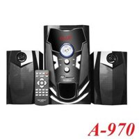 SoundMax 18880 A970 Loa Vi tính 2.1 Hỗ trợ USB/SD Card, Bluetooth 5.0 AU nhựa màu đen 40W.ngoài ra còn có chức năng điều khiển từ xa với Remote kèm theo