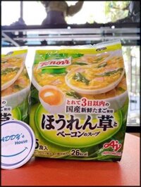 Soup Ajinomoto Knorr trứng, rau chân vịt & thịt xông khói