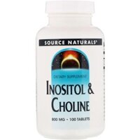 Source Naturals Inositol & Choline 800 mg 100 Tablets