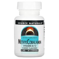 Source Naturals MethylCobalamin Cherry 5 mg 60 Lozenges