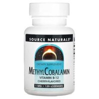 Source Naturals MethylCobalamin Vitamin B12 Cherry 1 mg 120 Lozenges
