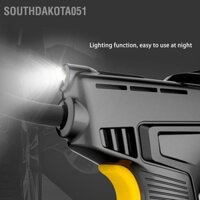 Southdakota051 Máy bơm lốp ô tô Màn hình kỹ thuật số thông minh cầm tay Chiếu sáng không khí chạy bằng pin cho trường hợp khẩn cấp ngoài trời