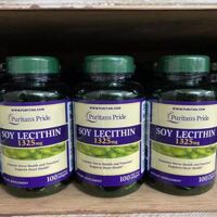 Soy Lecithin 1325 mg - Viên uống tinh chất mầm Đậu Nành Puritan Pride 1325mg hộp 100 viên