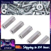 Soyoung 10 PCS M6 Hex Coupling Nut Rod dài 304 Đầu nối ren bằng thép không gỉ cho sử dụng trong nhà và ngoài trời