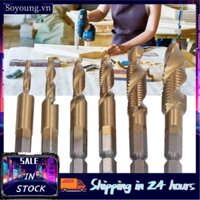 Soyoung Khai thác thép tốc độ cao bit M3? M10 Công ty Kẹp kết hợp Máy khoan Tap Bit Bit 6pcs dễ dàng vận hành để khoan máy khai thác