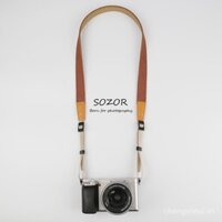 Sozor Camera Straps Mirrorless Single Lens Reflex Camera Strap Retro Artistic Sony Zv1 Canon Denim Decompression Comfortable Lanyard Camera Strap Camera Rope