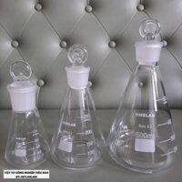 (SP) Bình tam giác nút mài hay bình tam giác cổ mài có nút nhám 100ml 250ml 500ml (vtcn1)