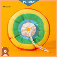 Sp Cầu Vồng Sọc In Dây Rút Có Thể Điều Chỉnh Chống Cắn Chống Liếm Vòng Cổ Thú Cưng Chó Mèo Phục Hồi Mềm Bảo Vệ Cổ Đồ Dùng Cho Thú Cưng