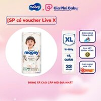 [SP có voucher Live X] Bỉm dán/quần Moony Natural/ Moony Blue siêu cao cấp size NB62/S60/M46/XL32 cho bé 0- 22kg