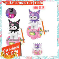 (SP loại 1) (Hot 2024) Đèn trung thu KUROMI, công chúa, hello kitty, người nhện, siêu nhân nhân vật phát nhạc và đèn .
