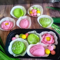 SP - Set 4 khuôn silicon hoa sen khuôn hoa sen khuôn rau câu hoa sen 4d làm bánh chè trôi nước chè trôi tàu bánh da lợn