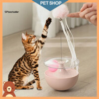 Sp Wobble Đồ chơi cho mèo Đồ chơi có dây tương tác Bộ đồ chơi cho mèo tương tác với bóng quay Tua Rua Bóng lông thú Teaser Stick Cung cấp thú cưng vui nhộn cho mèo vui nhộn ở Đông Nam Á
