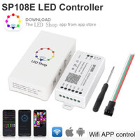 SP108E BỘ ĐIỀU KHIỂN LED FULL MÀU ARGB WS2812B WS2811 UCS1903 ĐIỀU KHIỂN QUA APP MOBILE WIFI