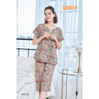 SP2130 ĐỒ BỘ MẶC NHÀ LANH ÁO CỘC QUẦN NGỐ