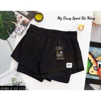 SP480 Quần Short Tập Gym Nữ 2 Lớp NK Kiểu Dáng Cạp Cao Lưng Thun Cao Cấp