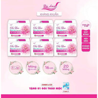 SP6-6 GÓI Băng vệ sinh DẠ LAN hàng ngày mặt bông 20 miếng (TẶNG 1 GÓI BVS HÀNG NGÀY MÀU HỒNG Tampon) Nữ