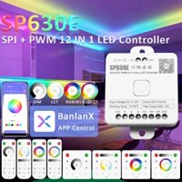 Sp630e 12V 24V 5V 12 TRONG 1 Bộ điều khiển LED Bluetooth cho WS2811 WS2812B SPI 5050 2835 Đèn dải RGB RGB RGBCCT một màu