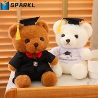 Sparkl Doctor Cap Búp bê gấu tốt nghiệp, Đồ chơi nhồi bông có mũ tiến sĩ Đồ chơi sang trọng gấu độc thân, Phim hoạt hình Búp bê mềm 23cm Gấu ngồi Đồ chơi sang trọng Quà tặng sinh nhật