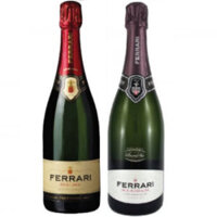 Sparkling Ferrari Demi-sec Trentodoc 12.5%vol 750ml nhập khẩu từ Ý nguyên thùng